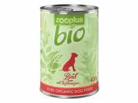 12 x 400 g zooplus Bio Sparpaket - Mix: Huhn, Rind - Hundefutter Nass