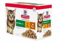 12 x 85 g Hill's Science Plan Kitten Geflügelauswahl Katzenfutter nass