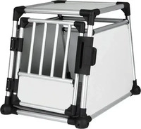 Trixie Hundebox Aluminium - B 53 x T 74 x H 61 cm (Gr&ouml;&szlig;e M) (Hundefutter) Grau