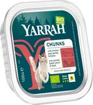 Yarrah Bio Chunks 16 x 100 g - Bio-Huhn & Bio-Rind mit Bio-Petersilie & Bio-Thymian