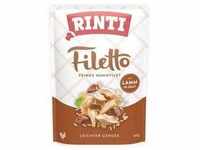 24x 100g RINTI Filetto Pouch in Jelly Huhn mit Lamm Hundefutter nass