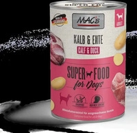MAC's Adult Superfood 6 x 400 g - Kalb & Ente (Hundefutter), Grundpreis: &euro; 5,75