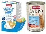 animonda Mixpaket Katze: 12x 400g Carny Adult Huhn & Lachs Nassfutter + 20x 15g animonda Mixpaket Katze: 12x 400g Carny Adult Huhn & Lachs Nassfutter + 20x 15g