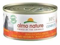 6x70g Almo Nature HFC Complete Huhn mit Karotte Katzenfutter nass