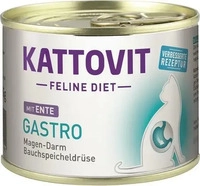 Kattovit Gastro 185 g - Sparpaket: Ente (12 x 185 g) (Katzenfutter), Grundpreis: