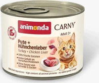 animonda Carny Adult 6 x 200 g - Pute & H&uuml;hnchenleber (Katzenfutter),...