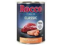 12x400g Classic Rind Lachs Rocco Hundefutter nass