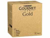 96 x 85 g Jumbopack: Gourmet Gold Feine Pastete: Rind, Kaninchen, Lamm,...
