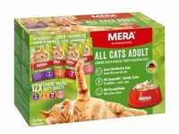 12x85g MERA Cats Adult Mix (4 Sorten) Katzenfutter nass