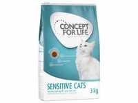 3kg Sensitive Cats Concept for Life Katzenfutter trocken