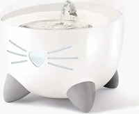 Catit PIXI Trinkbrunnen, Edelstahl - Trinkbrunnen 2,5 l (Katzenfutter) Wei&szlig;