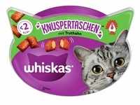 4x 180g Whiskas Knuspertaschen Lachs Katzensnacks