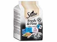 Multipack Sheba Fresh & Fine Frischebeutel 6 x 50 g - Thunfisch & Lachs in Gelee,