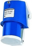 Mennekes 612814, Mennekes Ip44 Female 3 Pole Plug 16a 230v Blau Blue / White
