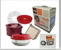Omnia E40324, Omnia Stove Oven Set Rot 250 x 140 mm Grey / Red
