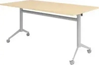 Hammerbacher Klapptisch KF16, aus Holz, auf Rollen, rechteckig, 160 x 75 x 80cm