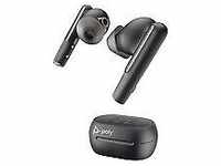 Poly Headset Voyager Free 60+ UC, schwarz, kabelloses Touchscreen-Ladecase,