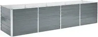 vidaXL Hochbeet 44844, aus verzinktem Stahl, 320 x 80 x 77 cm, 1971 Liter, grau