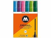 Molotow Acrylmarker One4All 227HS, Basic-Set 2, farbig sortiert, Strichbreite 4mm, 6