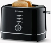 Severin Toaster AT 4321, mit 7 R&ouml;ststufen & Auftaufunktion, schwarz, 850 Watt,