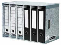Bankers-Box Archivcontainer System, für Ordner, mit offener Front, grau