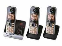 Panasonic Telefon KX-TG6723GB, schwarz, schnurlos, mit Anrufbeantworter