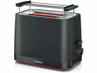 Bosch Toaster MyMoment TAT3M123, 2 Scheiben, 950 Watt, Kunststoff, schwarz