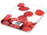 Beurer Küchenwaage KS 19 Berry, bis 5kg, digital, weiß / rot, Teilung 1g