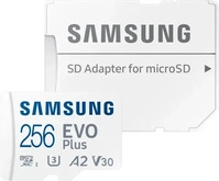 Samsung Micro-SD-Karte EVO Plus (2024) 256GB, bis 160 MB/s, UHS-I U3, SDXC Samsung Micro-SD-Karte EVO Plus (2024) 256GB, bis 160 MB/s, UHS-I U3, SDXC