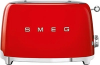Smeg Toaster TSF01RDEU 50er Retro Style, mit 6 R&ouml;ststufen, rot, 950 Watt, Edelstahl,