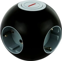 REV-Ritter Steckdosenw&uuml;rfel Powerglobe, 1,4m Kabel, 4x Schutzkontakt, mit Schalter