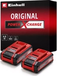 Einhell Werkzeugakku PXC Plus Twinpack, 4511629, 18V / 4,0Ah, 2 Schiebeakkus