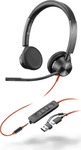 Poly Headset Blackwire 3325 MS Stereo, 3,5mm Klinke, USB-C, On-Ear