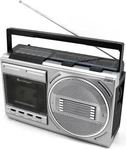 Soundmaster Radio RR20SI, Bluetooth, USB, Kassettendeck, silber