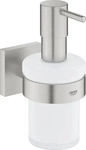 GROHE Seifenspender Start Cube, 41098DC0, zur Wandmontage, satiniertes Glas, 160ml