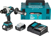 Makita Akku-Bohrschrauber DDF492RTJ, 18V / 5,0Ah, mit 2 Akkus, Ladeger&auml;t und...