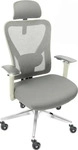 CLOUVOU B&uuml;rostuhl CleverSeat, cremewei&szlig;, Stoff / Netz, mit Kopfst&uuml;tze, bis 150 kg