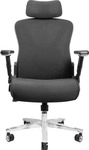 CLOUVOU B&uuml;rostuhl PowerSeat, schwarz, Stoff / Netz, mit Kopfst&uuml;tze, bis 200 kg