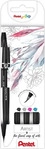 Pentel Brush-Pen SESF30C-4, Brush Sign Pen Artist, farbig sortiert, Pinselspitze