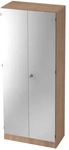 Hammerbacher Kleiderschrank Solid 6200, silber / nussbaum, 2 Dreht&uuml;ren,...