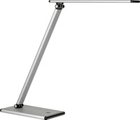 Unilux Schreibtischlampe Terra, silber, LED, dimmbar, mit Touchpanel, 500 Lumen,