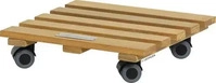 Lechuza Pflanzenroller Natural Wood 16780, bis 80kg, 28 x 28 cm, aus Eukalyptusholz,