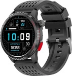 Denver Smartwatch SWG-345B, GPS, 36 mm, EKG, Aluminium, schwarz
