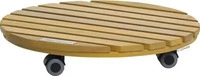 Lechuza Pflanzenroller Natural Wood 16783, f&uuml;r innen und au&szlig;en, aus...