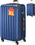 Monzana Koffer Baseline blau, Hartschale, 4 Rollen, 90 Liter, 46 x 70 x 28cm