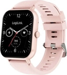 LogiLink Smartwatch Edge, 48 mm, Edelstahl, pink