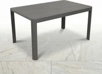 Garden-Pleasure Gartentisch AMIRA, Aluminium, anthrazit, 97-149 x 149 x 75 cm,