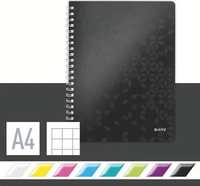 Leitz Collegeblock 4638-00-95, WOW, A4, Rand rundum 80 g/m&sup2; 80 Blatt mit Kopfzeile