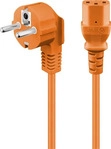 Goobay Netzkabel 95289, 3 m, Schutzkontakt-Stecker / Kaltger&auml;te-Buchse, orange