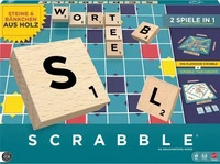 Mattel Brettspiel JGR62, Scrabble Original 2 in 1, ab 8 Jahre, 2-4 Spieler
